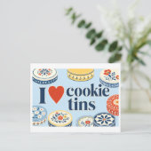 "Ik [Hart] Cookie Blikken" Briefkaart (Staand voorkant)