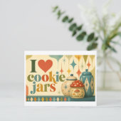 "Ik [Hart] Cookiepotten" Briefkaart (Staand voorkant)