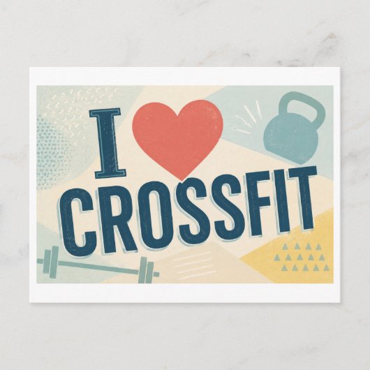 "Ik [Hart] Crossfit" Briefkaart (Voorkant)