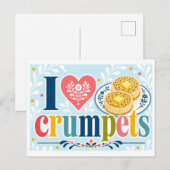 "Ik [Hart] Crumpets" Briefkaart (Voorkant / Achterkant)