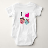Ik hart cupcakes- Ik hou van cupcakes Romper (Achterkant)