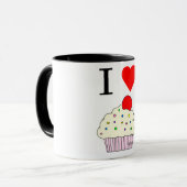 Ik hart Cupcakes Mok (Voorkant links)