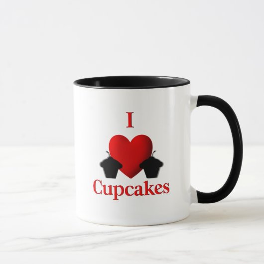 Ik Hart Cupcakes Mok (Rechts)