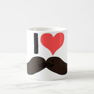 Ik hart Cute Mustache's Koffiemok