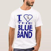 Ik hart de blauwe band t-shirt (Voorkant)