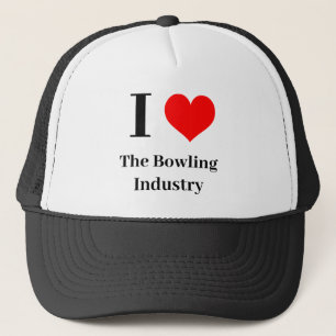 Ik hart de bowlingindustrie trucker pet