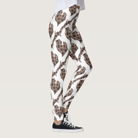 Ik hart de Grote Meren - Petoskey stone Leggings (Rechts)