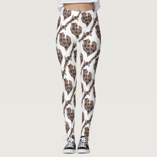 Ik hart de Grote Meren - Petoskey stone Leggings (Voorkant)