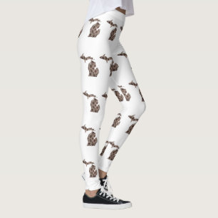 Ik hart de Grote Meren - Petoskey stone Leggings
