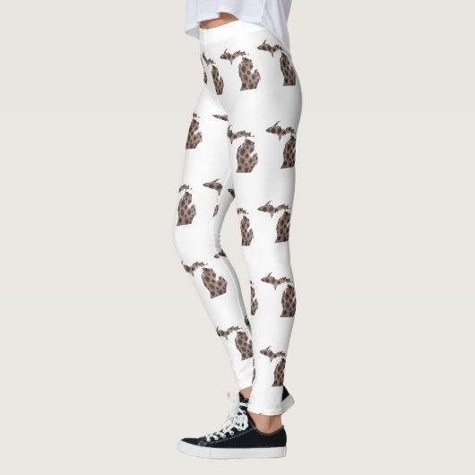 Ik hart de Grote Meren - Petoskey stone Leggings (Links)