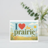 "Ik [Hart] de Prairie" Briefkaart (Staand voorkant)