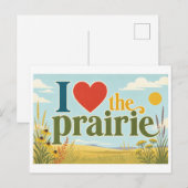 "Ik [Hart] de Prairie" Briefkaart (Voorkant / Achterkant)