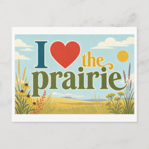 "Ik [Hart] de Prairie" Briefkaart