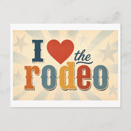 "Ik [Hart] de Rodeo" Briefkaart (Voorkant)
