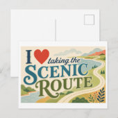 "Ik [Hart] de Scenische Route" Briefkaart (Voorkant / Achterkant)