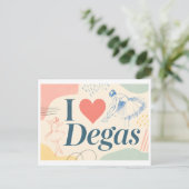 "Ik [Hart] Degas" Briefkaart (Staand voorkant)