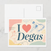 "Ik [Hart] Degas" Briefkaart (Voorkant / Achterkant)