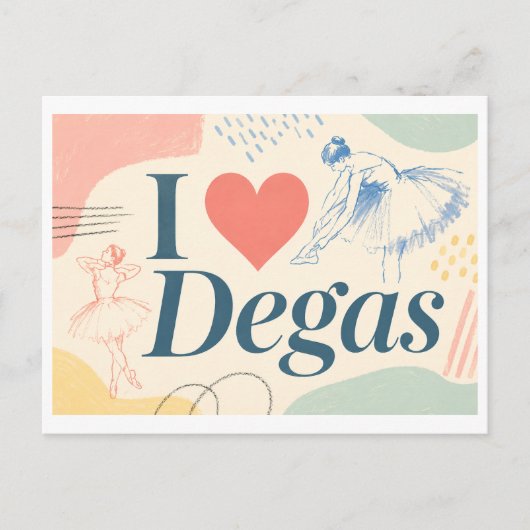 "Ik [Hart] Degas" Briefkaart (Voorkant)