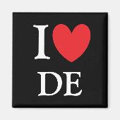 Ik hart Delaware magneet (Voorkant)