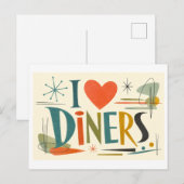 "Ik [Hart] Diner"] Briefkaart (Voorkant / Achterkant)