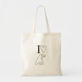 Ik Hart Dinosauriërs Schattige Minimalistische T-R Tote Bag
