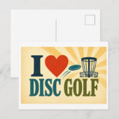 "Ik [Hart] Discgolf" Briefkaart (Voorkant / Achterkant)