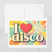 "Ik [Hart] Disco" Briefkaart (Voorkant / Achterkant)