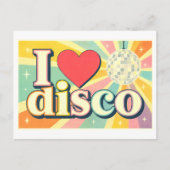 "Ik [Hart] Disco" Briefkaart (Voorkant)
