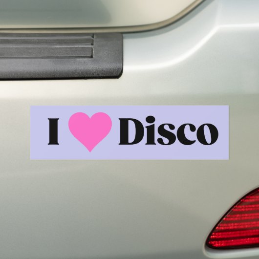 Ik hart disco  muziek van bumpersticker (Op auto)