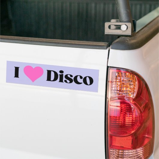 Ik hart disco muziek van bumpersticker (Op Truck)