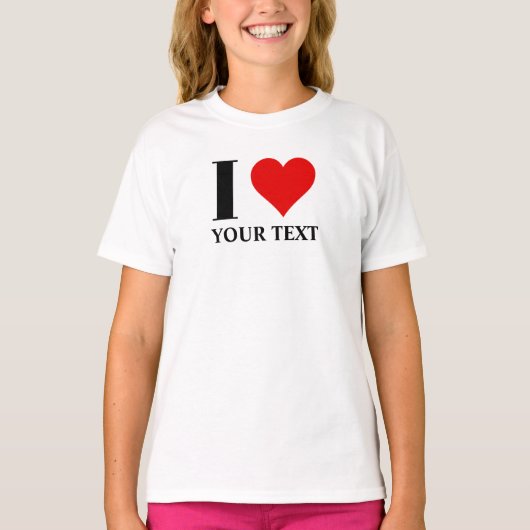 Ik hart douane Ik hou van T-shirt (Voorkant)