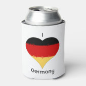 Ik hart Duitsland Duitse hartvlag Blikjeskoeler (Blikje Voorkant)