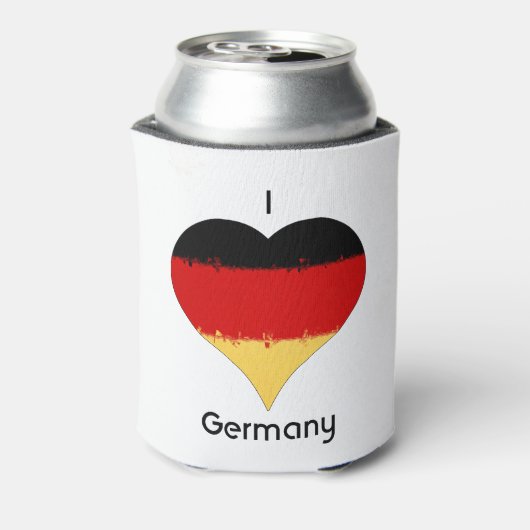 Ik hart Duitsland Duitse hartvlag Blikjeskoeler (Blikje Achterkant)