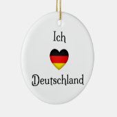 "Ik hart Duitsland" Duitse Pride World Traveler Keramisch Ornament (Rechts)