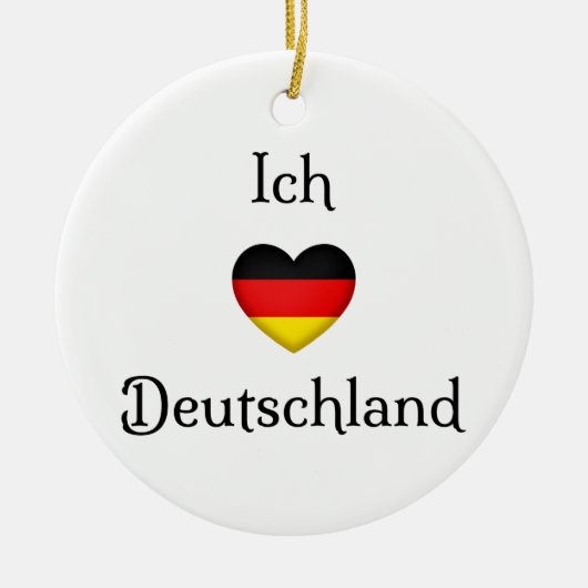 "Ik hart Duitsland" Duitse Pride World Traveler Keramisch Ornament (Voorkant)