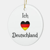 "Ik hart Duitsland" Duitse Pride World Traveler Keramisch Ornament (Links)