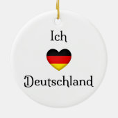"Ik hart Duitsland" Duitse Pride World Traveler Keramisch Ornament (Achterkant)