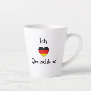 "Ik hart Duitsland" Duitse Pride World Traveler Latte Mok