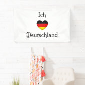 "Ik hart Duitsland" Duitse Pride World Traveler Spandoek (Insitu)