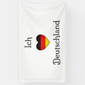 "Ik hart Duitsland" Duitse Pride World Traveler Spandoek (Verticaal)