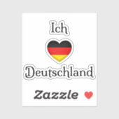 "Ik hart Duitsland" "Ich Liebe Deutschland" Duits Sticker (Vel)