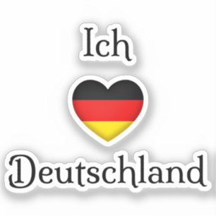 "Ik hart Duitsland" "Ich Liebe Deutschland" Duits Sticker