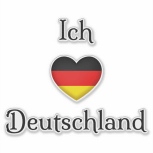 "Ik hart Duitsland" "Ich Liebe Deutschland" Duits Sticker