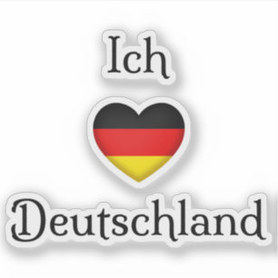 "Ik hart Duitsland" "Ich Liebe Deutschland" Duitse Sticker