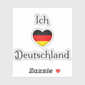 "Ik hart Duitsland" "Ich Liebe Deutschland" Duitse Sticker (Vel)