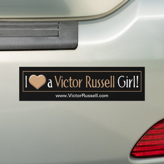 Ik hart een VR Girl Bumpersticker (Op auto)