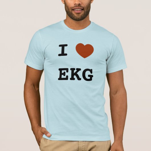Ik hart EKG T-shirt (Voorkant)