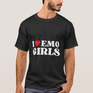 Ik hart emo meisjes grappig citaat rood hart emo m t-shirt