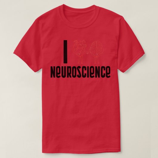 Ik hart- en hersenneurowetenschappen t-shirt (Design voorkant)