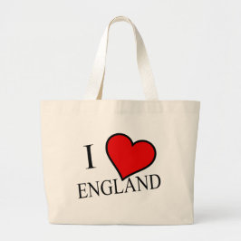 Ik hart Engeland bk jtcnt Grote Tote Bag